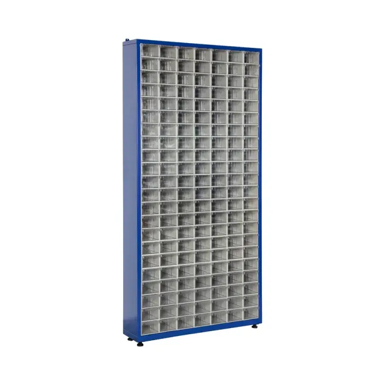 Шкаф Sembol Plastik TMD1 синий, комплект/154 ящика, 915x205x1860 мм 20159