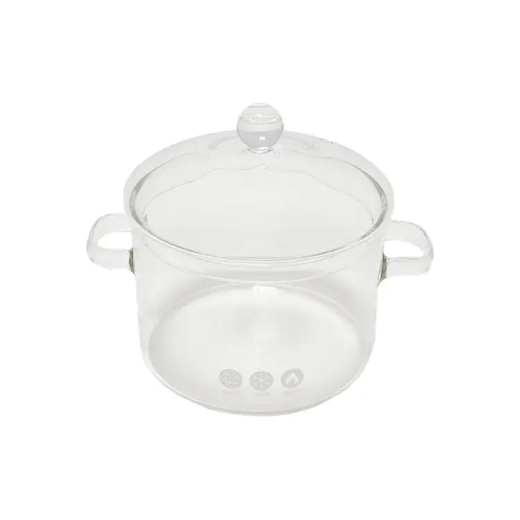 Стеклянная термостойкая кастрюля URM D01195