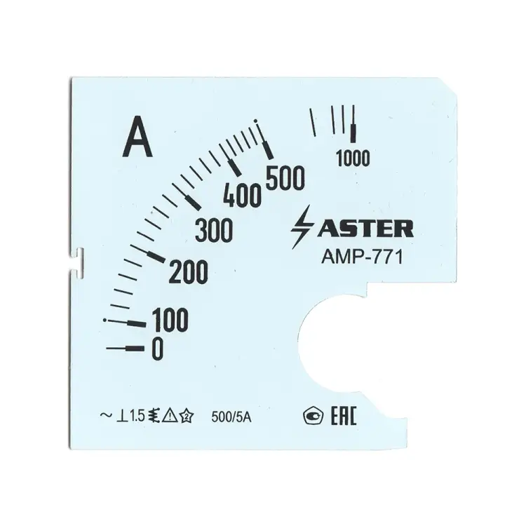Шкала к амперметру AMP-771 ASTER SC771-500