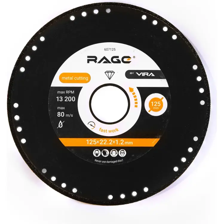 Алмазный диск по металлу RAGE RAGE 607125 Алмазный диск по металлу RAGE RAGE 607125