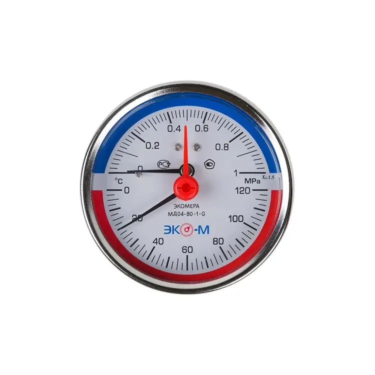 Термоманометр ЭКО-М Экомера МД04-80-G-1МПа-120-L-60-ОИ
