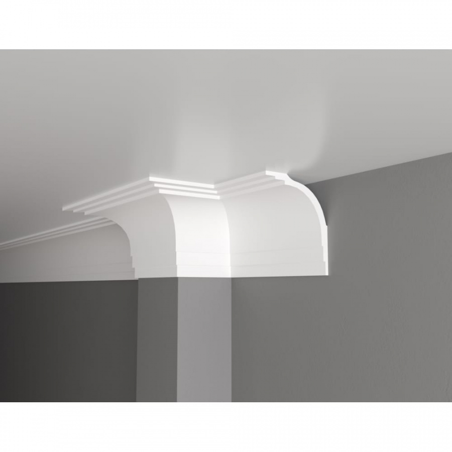 Ударопрочный влагостойкий потолочный карниз под покраску Decor-Dizayn DD511