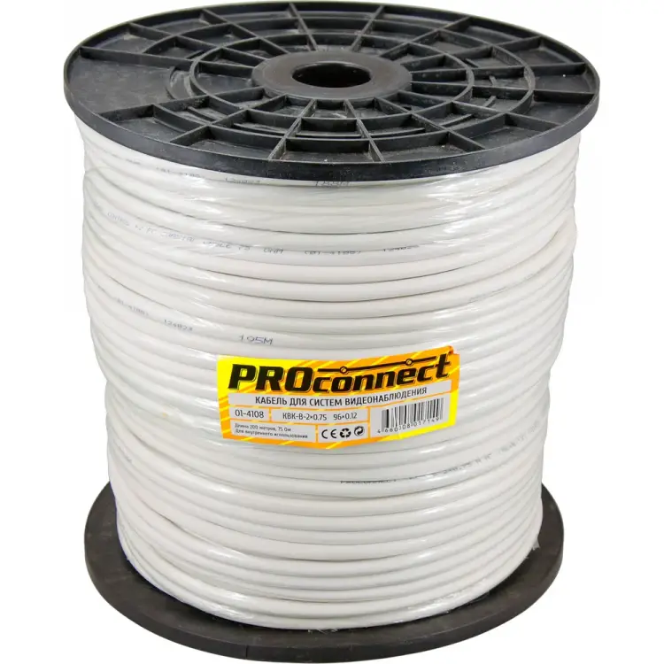 Кабель КВК-В-2 для видеонаблюдения PROCONNECT 01-4108