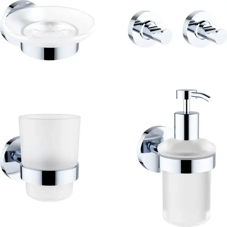 Набор аксессуаров для ванной комнаты 5 в 1 Wellsee Finishing Touch 182511002 Набор аксессуаров для ванной комнаты 5 в 1 Wellsee Finishing Touch 182511002