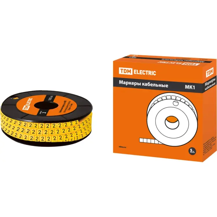 Маркер TDM ELECTRIC МК1 (2,5 мм; символ 2;) SQ0511-0017