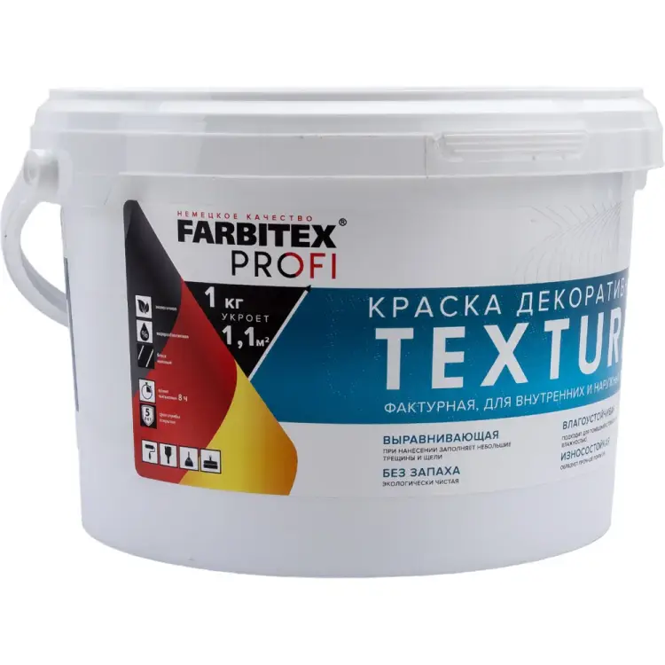 Фактурная акриловая декоративная краска Farbitex Textura 4300010757 Фактурная акриловая декоративная краска Farbitex Textura 4300010757
