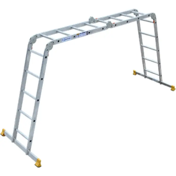 Алюминиевая двухсекционная шарнирная лестница Алюмет Серия Т4 Т 445 Алюминиевая двухсекционная шарнирная лестница Алюмет Серия Т4 Т 445