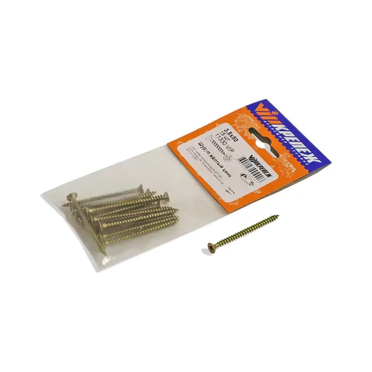 Шуруп vipкрепеж желтый цинк 11330 VIP