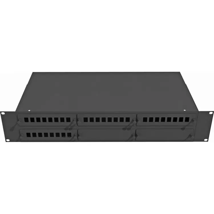 Оптический стоечный кросс TopLan КРС-Top-2U-32SC/DLC-BK