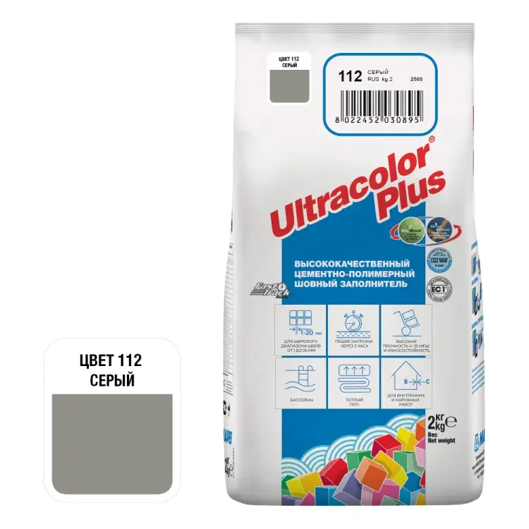 Затирка для швов MAPEI ULTRACOLOR PLUS №112 6649