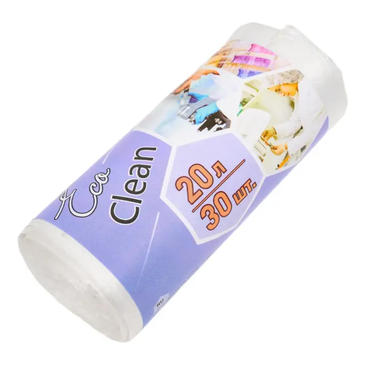 Мешки для мусора Концепция Быта белые Ecoclean 3286