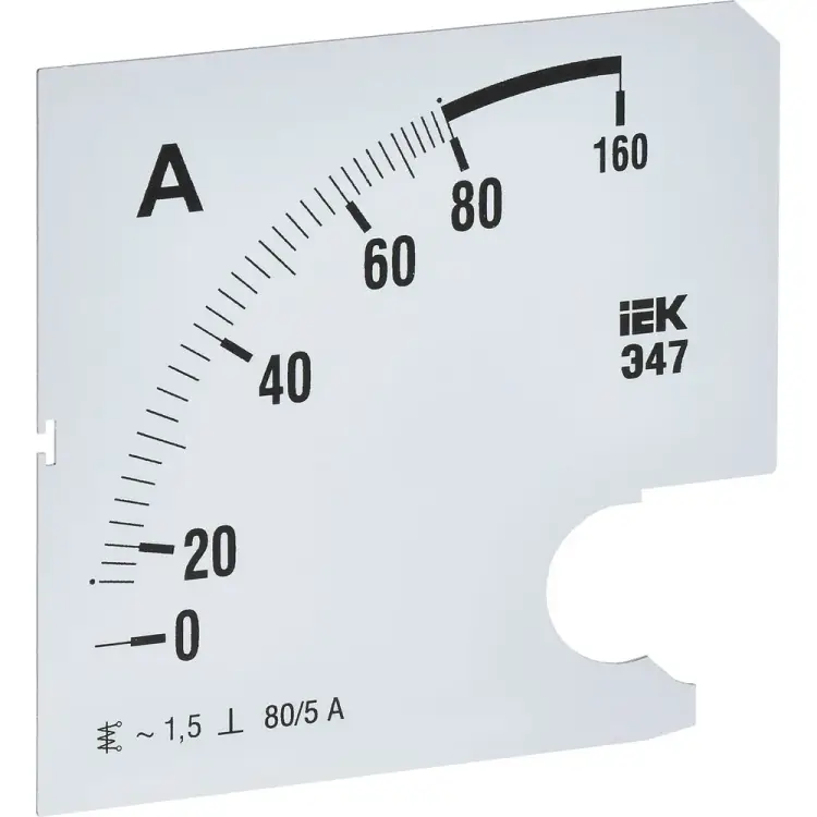 Сменная шкала к амперметру IEK э47 IPA20D-SC-0080 Сменная шкала к амперметру IEK э47 IPA20D-SC-0080