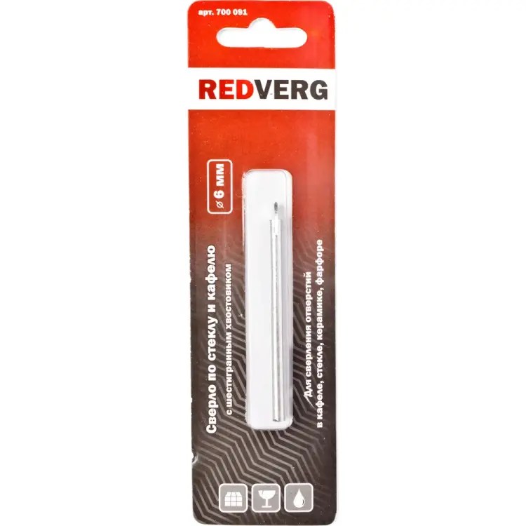 Сверло по стеклу и керамике REDVERG 700091 6621201