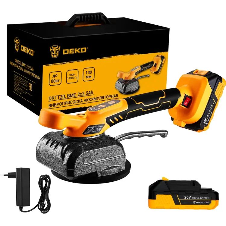 Аккумуляторная виброприсоска для укладки плитки DEKO DKTT20 085-1133