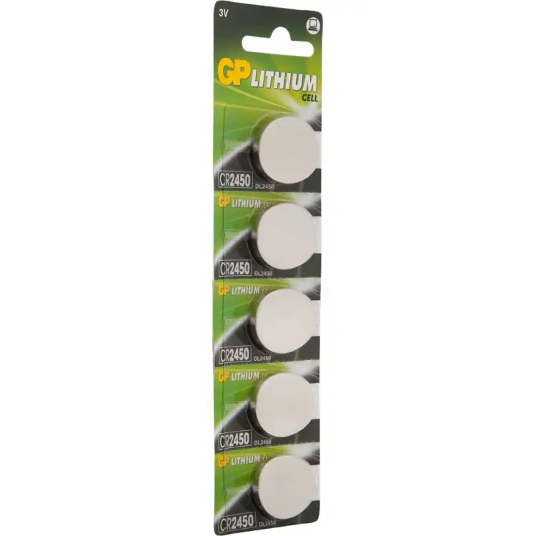 Литиевые дисковые батарейки GP Lithium CR2450 CR2450-2C5