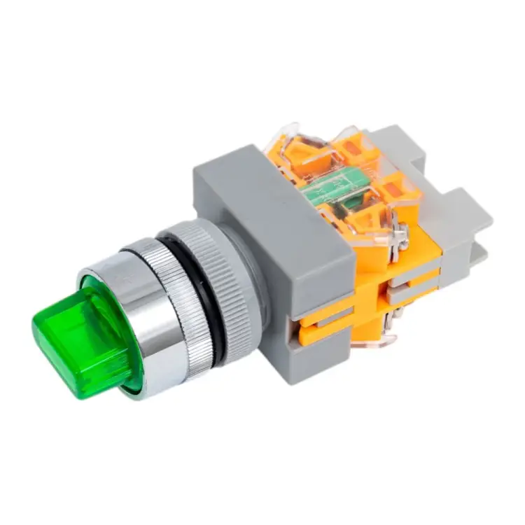 Переключатель DEKraft ПЕ22-ANC-3-GRN-LED-24 25074DEK