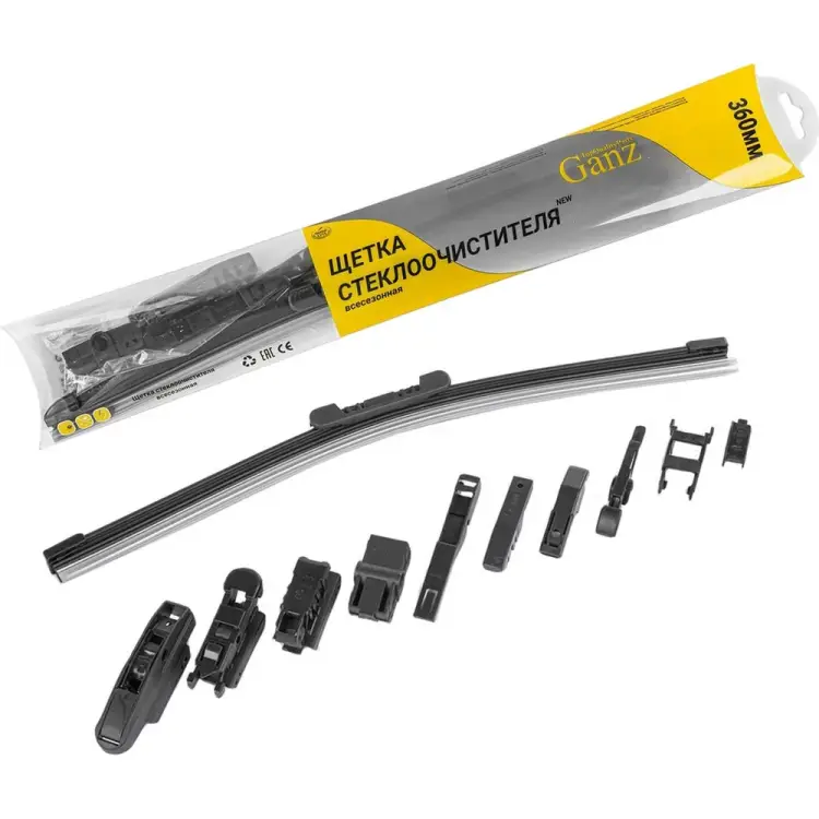 Бескаркасная щетка стеклоочистителя Ganz GIS01027
