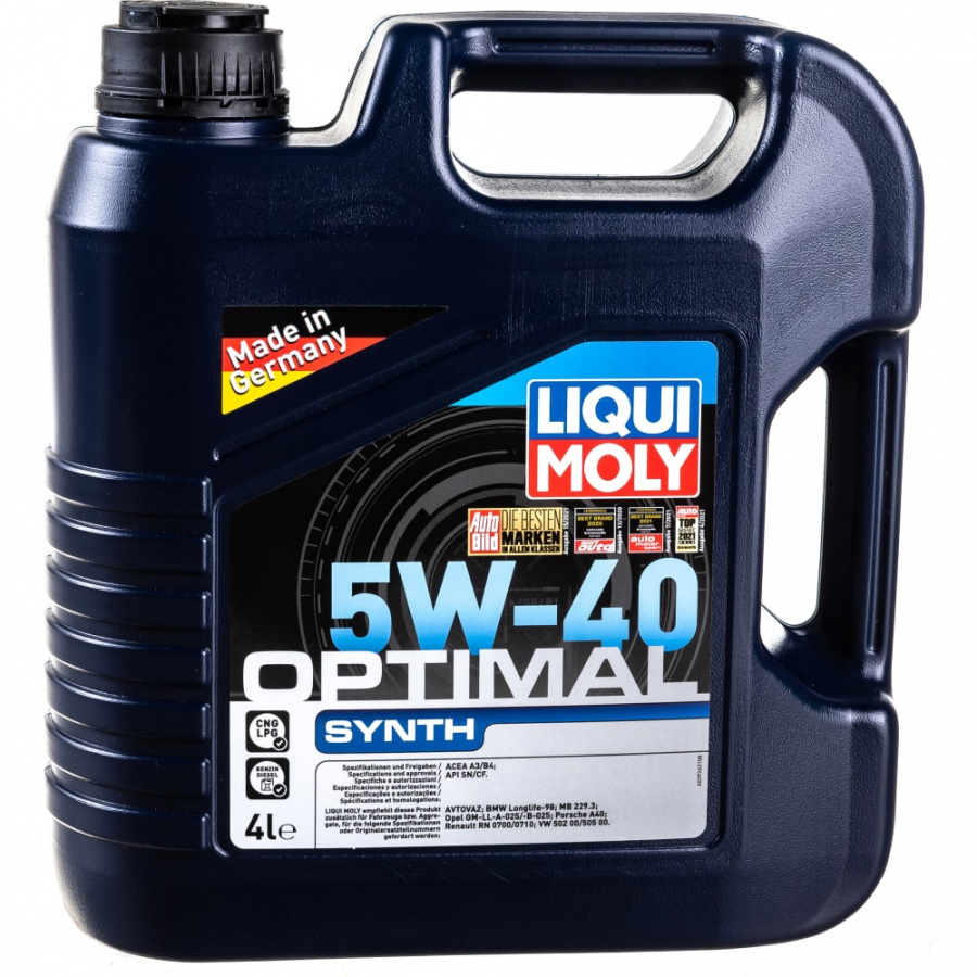 Синтетическое моторное масло LIQUI MOLY Optimal Synth 5W-40 SN/CF;A3/B4