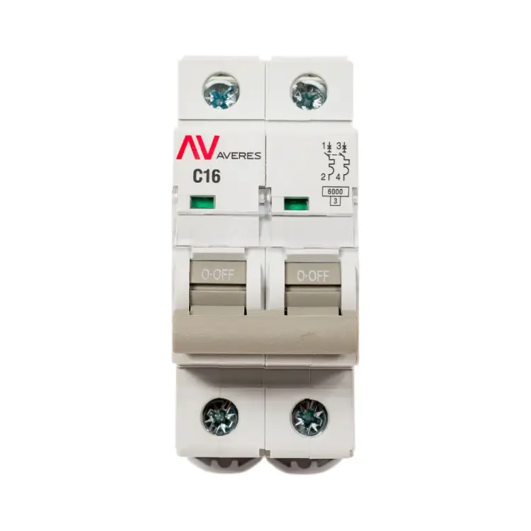 Автоматический выключатель EKF AVERES AV-6 mcb6-2-16C-av
