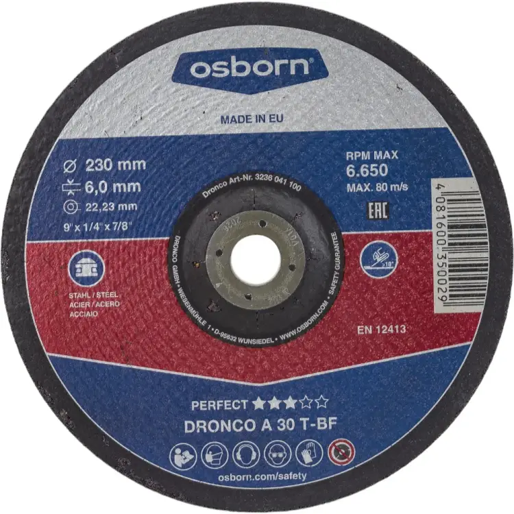 Диск шлифовальный по металлу DRONCO Perfect A30T 3236041100