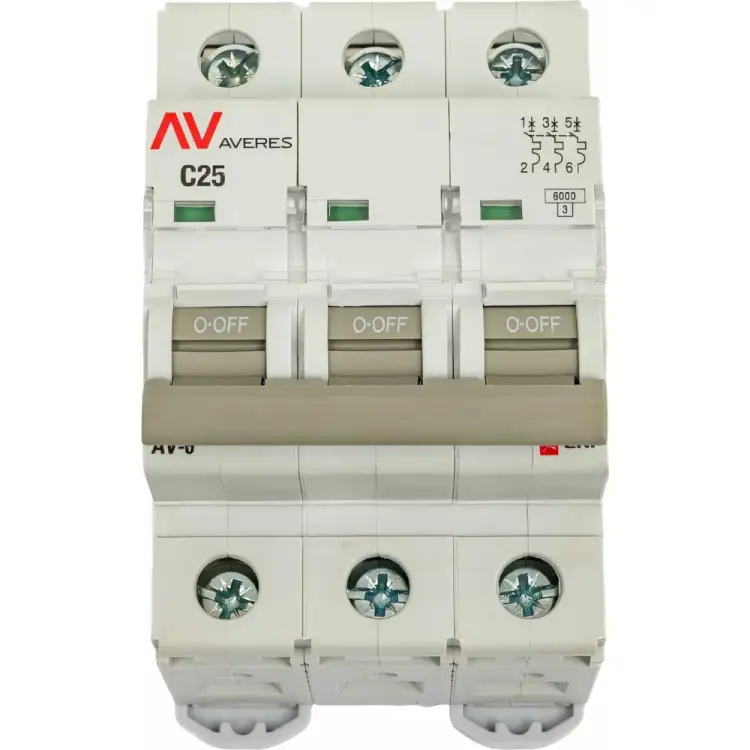 Автоматический выключатель EKF AV-6 AVERES mcb6-3-25C-av