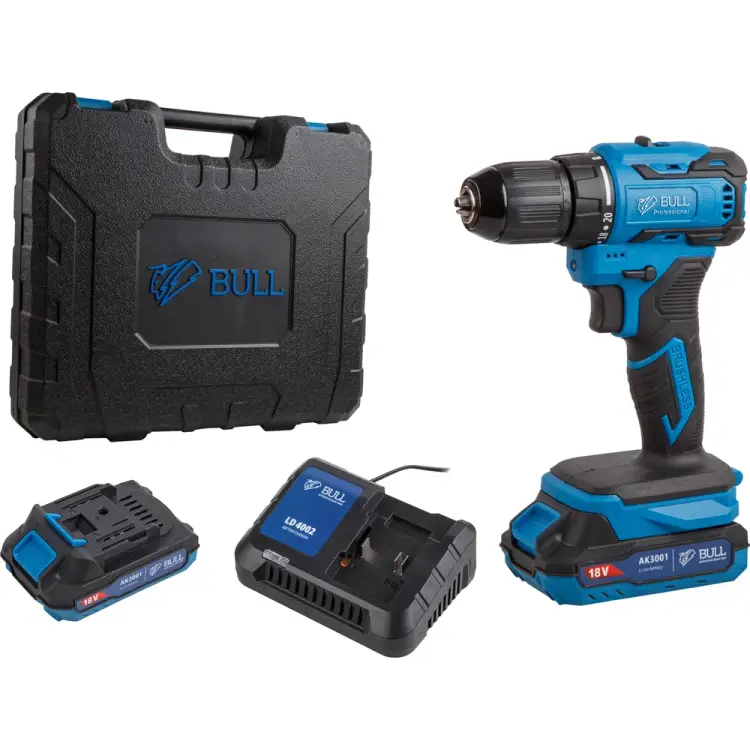 Аккумуляторная дрель шуруповерт BULL SR 1804