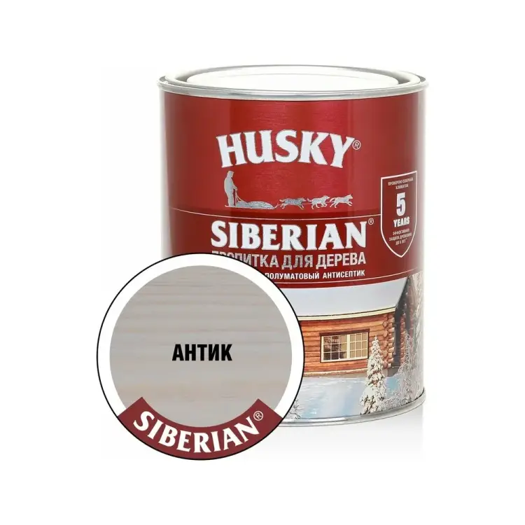 Декоративная пропитка-антисептик для дерева HUSKY SIBERIAN 29423 Декоративная пропитка-антисептик для дерева HUSKY SIBERIAN 29423