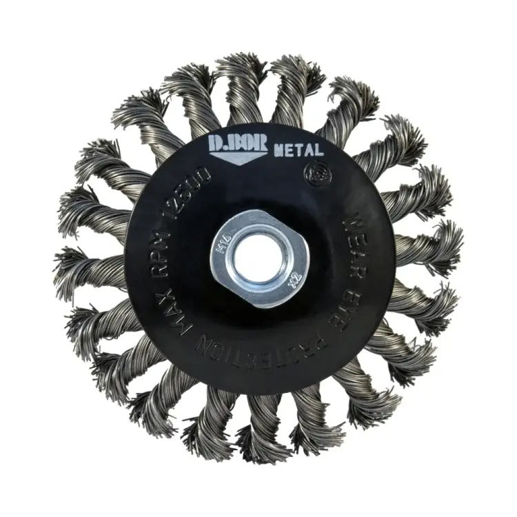 Коническая жгутовая щетка для ушм D.BOR METAL Standard D11-MS-100-M14-050
