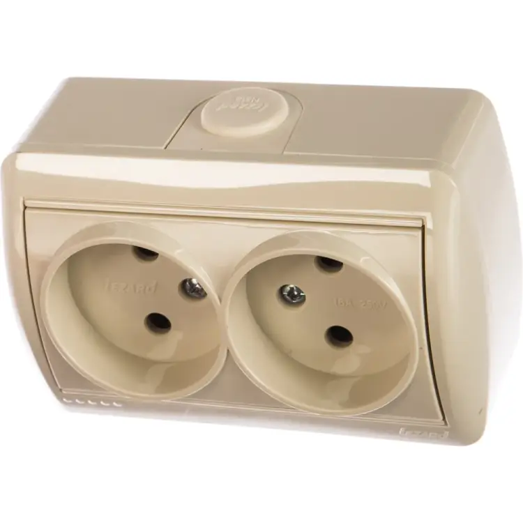 Двойная розетка Lezard NATA 710-0300-128