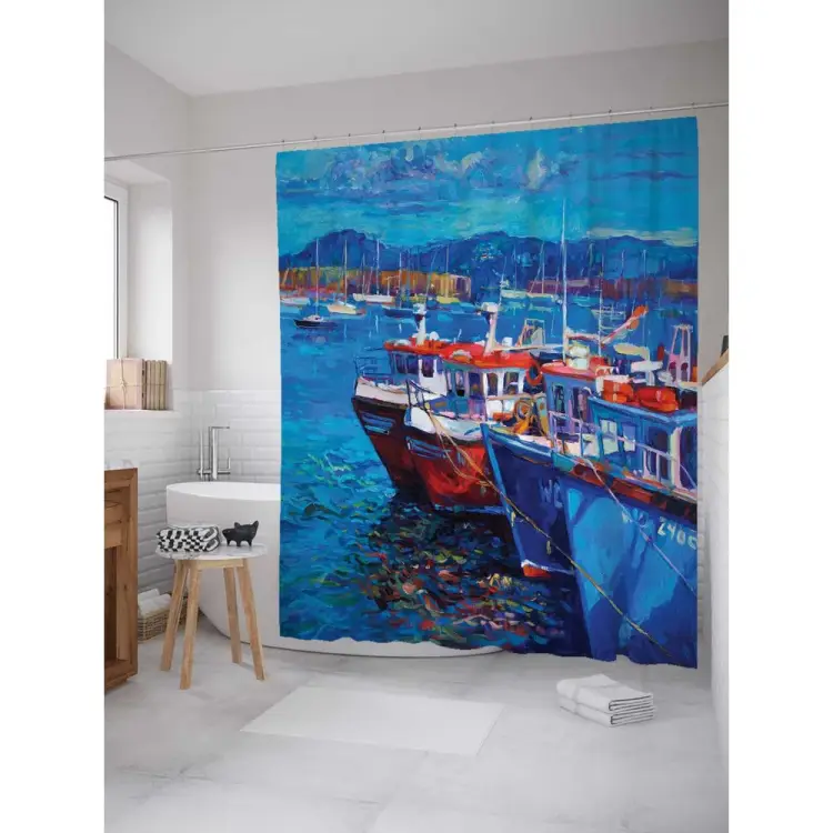 Шторка-занавеска для ванной JOYARTY Корабельное разнообразие sc_15139