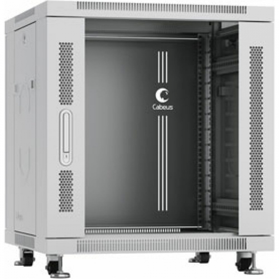 Монтажный телекоммуникационный напольный шкаф для оборудования Cabeus SH-05C-12U60/60