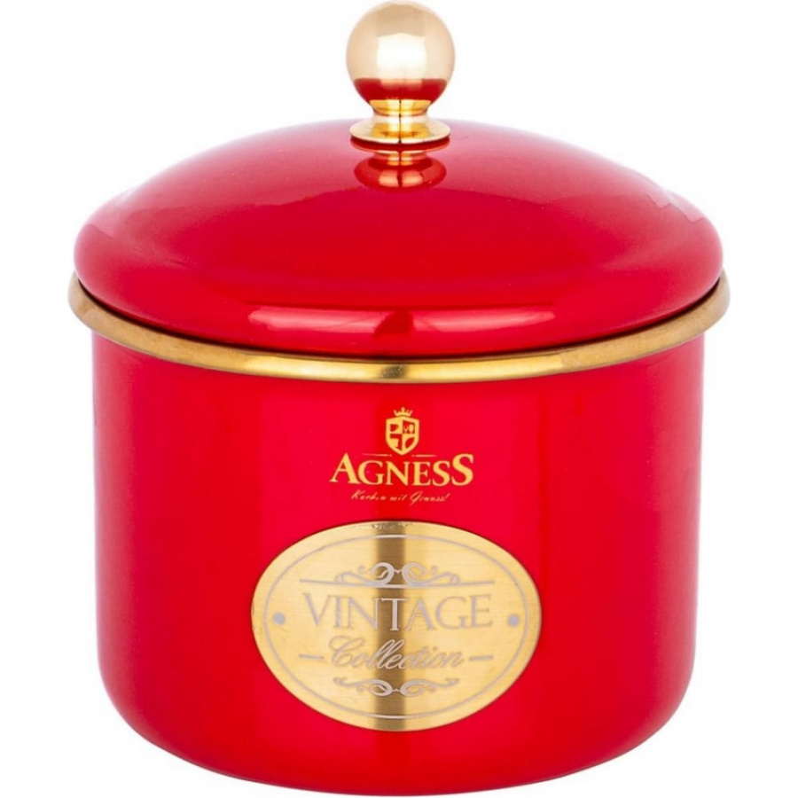 Эмалированная банка для сыпучих продуктов Agness ТЮДОР