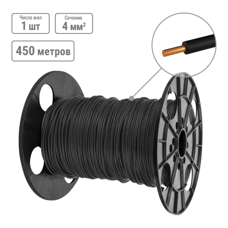 Провод TDM ELECTRIC ПуВнгА-LS 1x4,0 ГОСТ SQ0124-0104