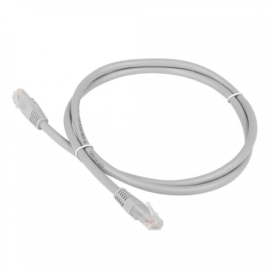 Патч-корд TWT RJ45 - RJ45 4 пары UTP категория 6 серый