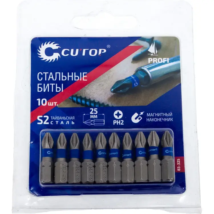 Набор стальных бит CUTOP Profi 83-325 Набор стальных бит CUTOP Profi 83-325