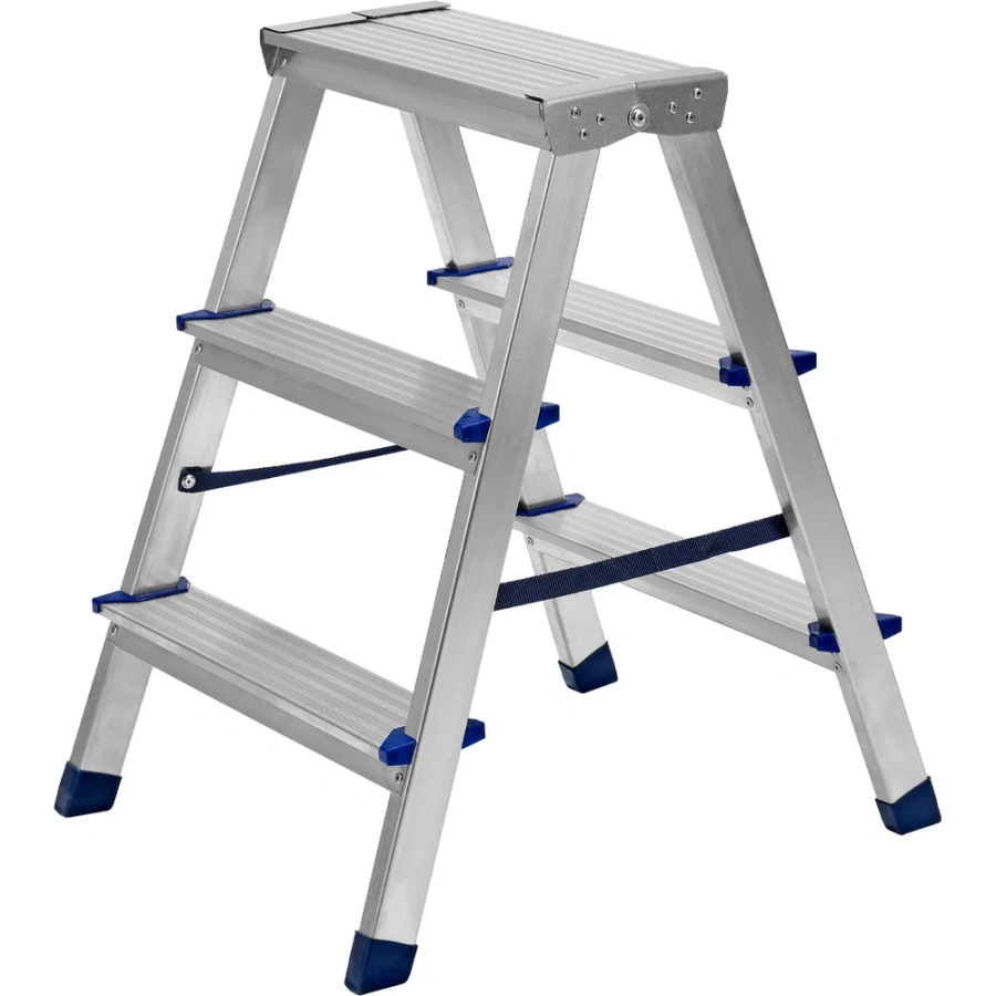 Двусторонняя алюминиевая стремянка СИБРТЕХ 97923 Двусторонняя алюминиевая стремянка СИБРТЕХ 97923