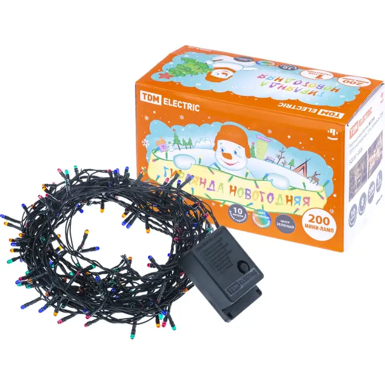 Новогодняя гирлянда TDM ELECTRIC МГ 200 SQ0361-0006