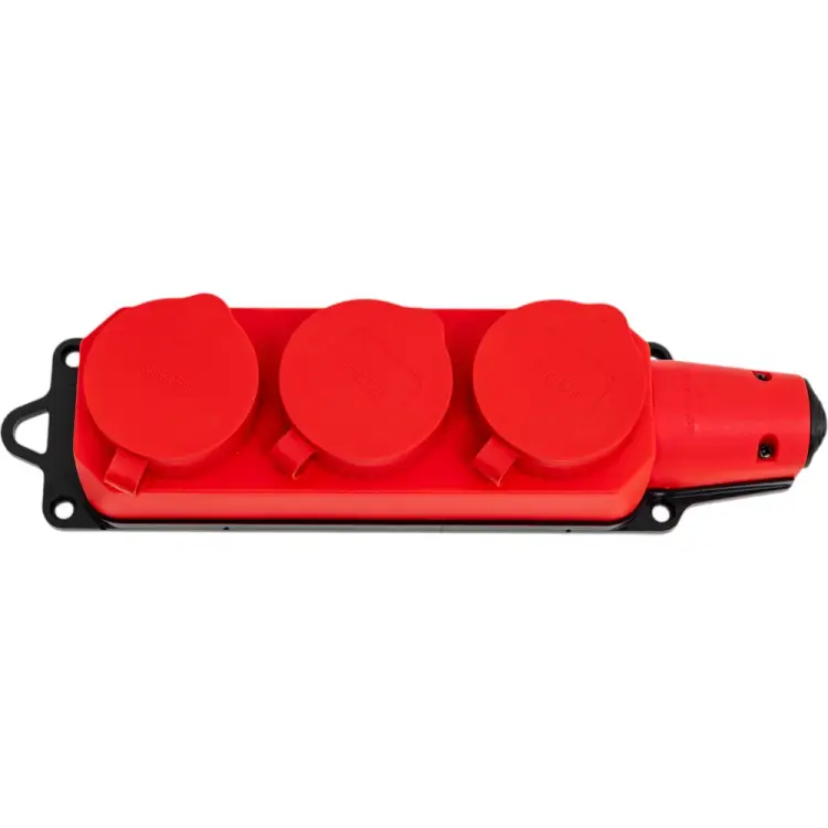 Каучуковая трехместная розетка Smartbuy SBE-16-3-00-Rr