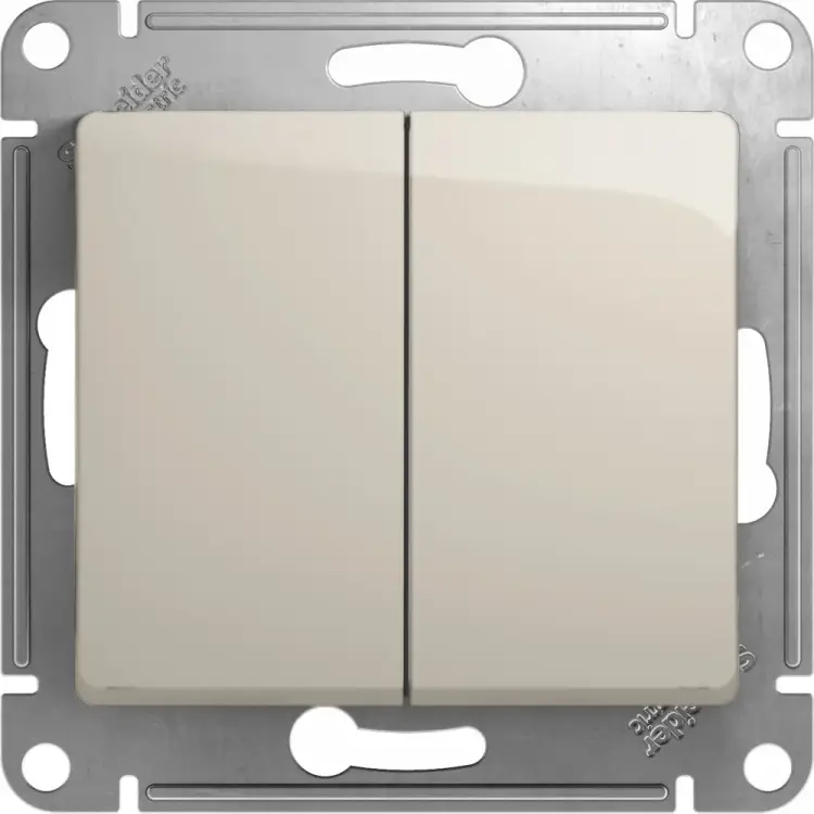 Двухклавишный выключатель Systeme Electric Glossa GSL000951