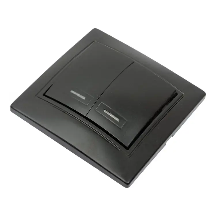 Двухклавишный выключатель Smartbuy Венера SBE-01b-10-SW2-1-c