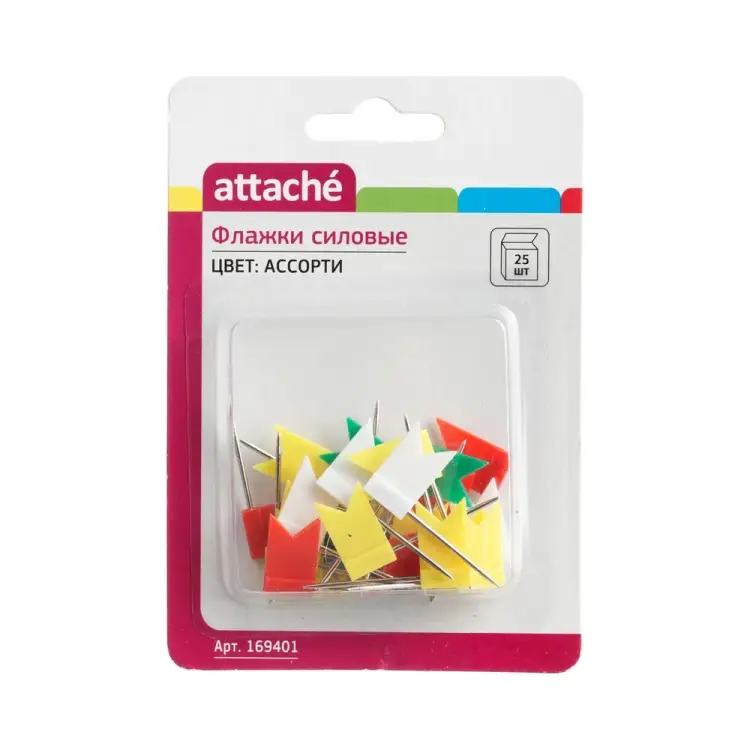 Силовые кнопки для пробковых досок Attache 169401