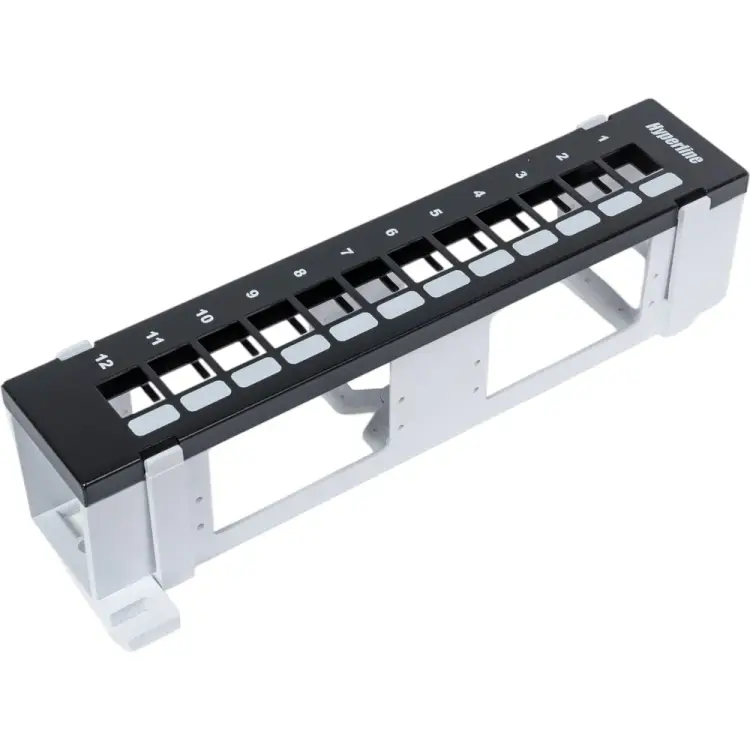 Модульная настенная патч-панель для модулей Keystone Jack Hyperline PPWBL-12 37788