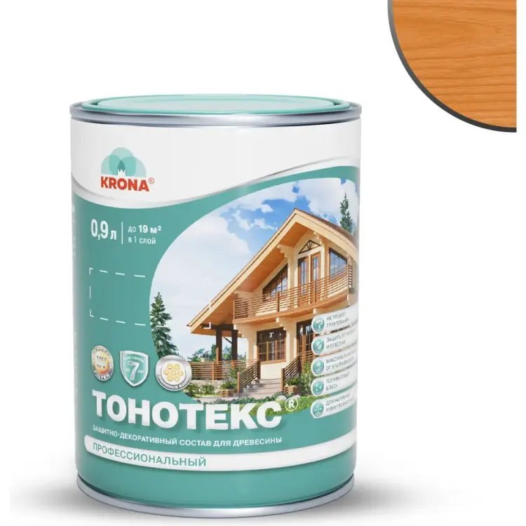 Защитно-декоративный состав для дерева KRONA Тонотекс 66332707