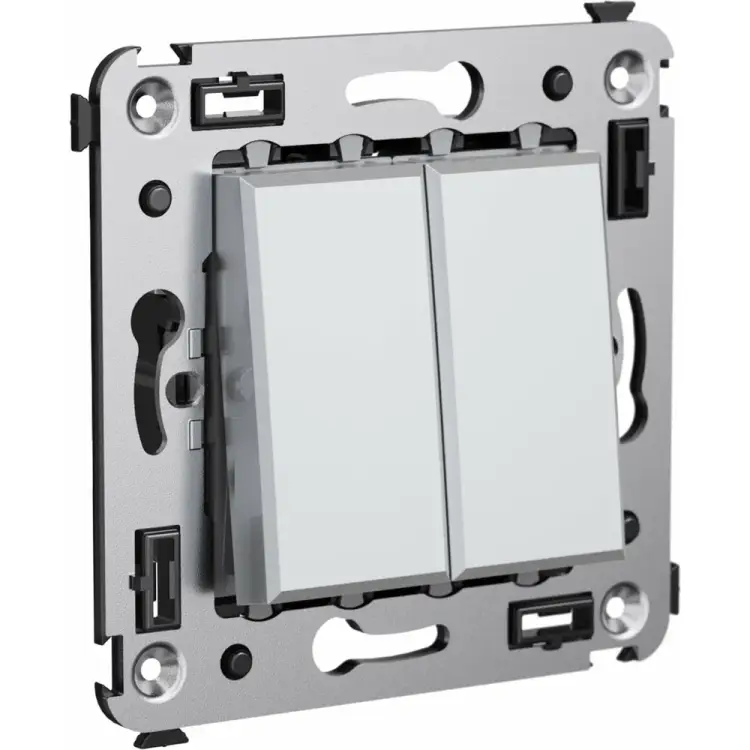 Двухклавишный выключатель в стену DKC Avanti 4404104