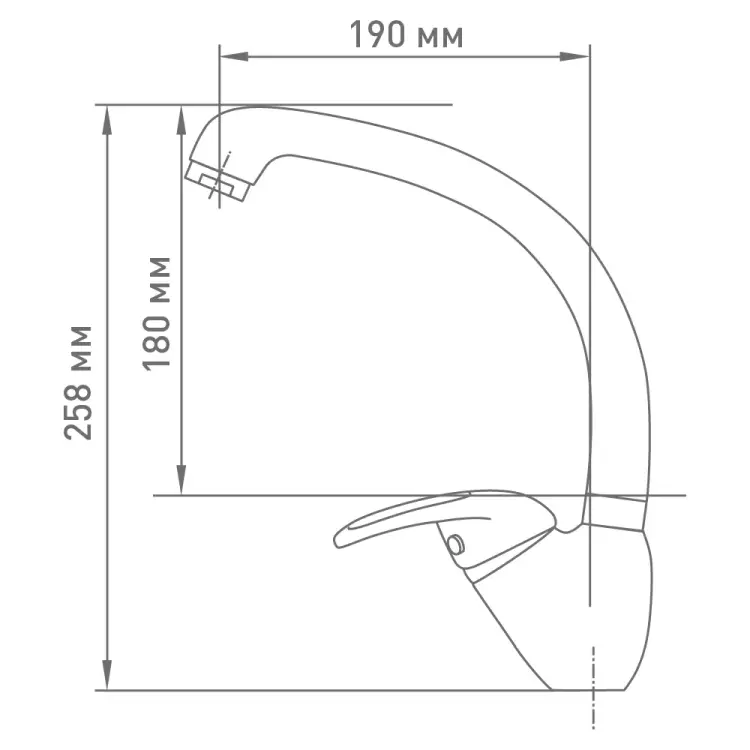 Одноручный смеситель для кухни Mix&Fix Зефир тов-150832