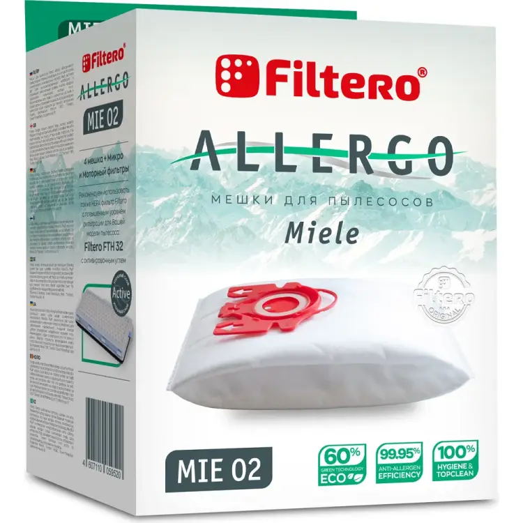 Мешки для пылесосов FILTERO MIE 02 (4) Allergo 5952 Мешки для пылесосов FILTERO MIE 02 (4) Allergo 5952