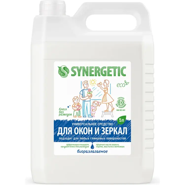 Средство для мытья окон зеркал, мебели и бытовой техники SYNERGETIC 4613720439034 107500