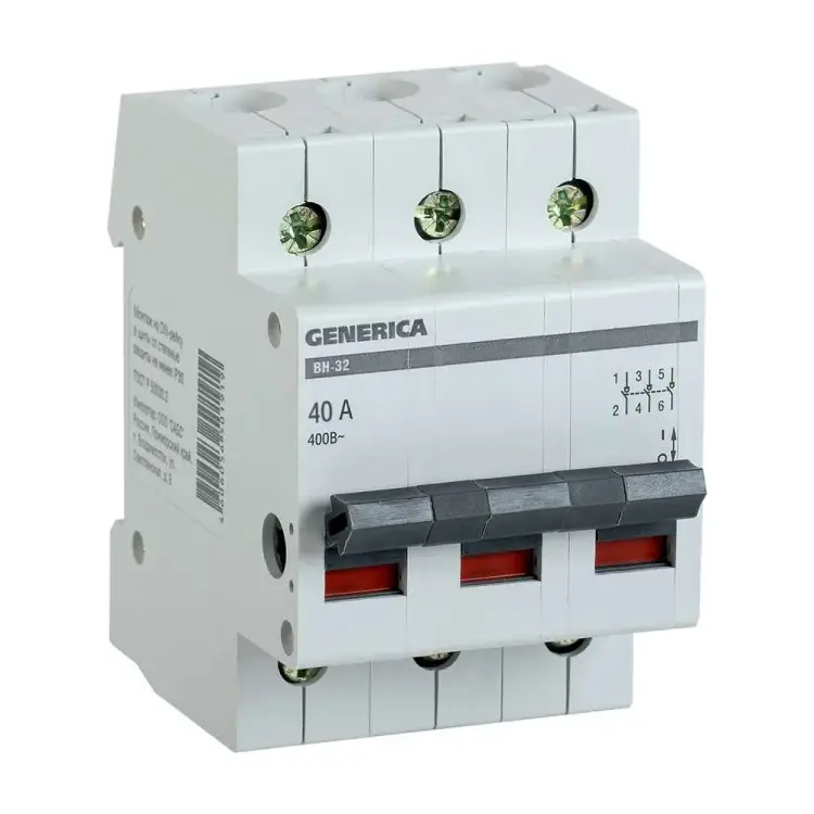 Выключатель нагрузки GENERICA ВН-32 MNV15-3-040 Выключатель нагрузки GENERICA ВН-32 MNV15-3-040