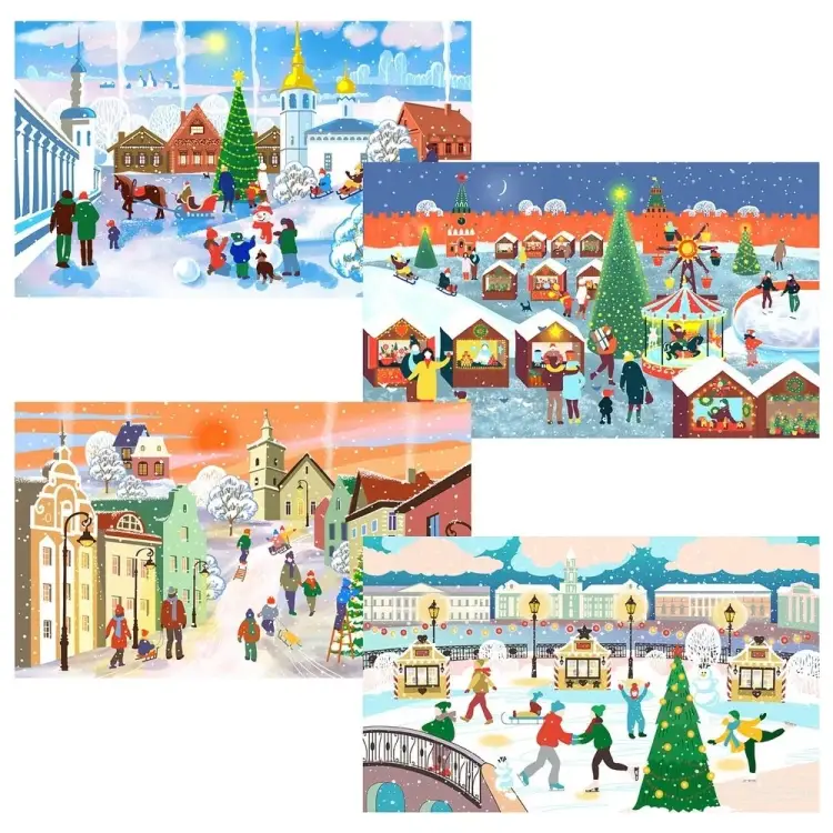 Разделочная доска МУЛЬТИДОМ Зимние города МТ2-143 Разделочная доска МУЛЬТИДОМ Зимние города МТ2-143