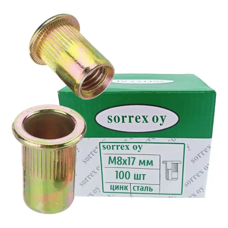 Резьбовая винтовая заклепка-гайка SORREX PZW M8 100